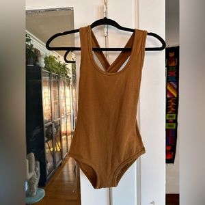 ARQ Cleo Leo bodysuit in Toffee